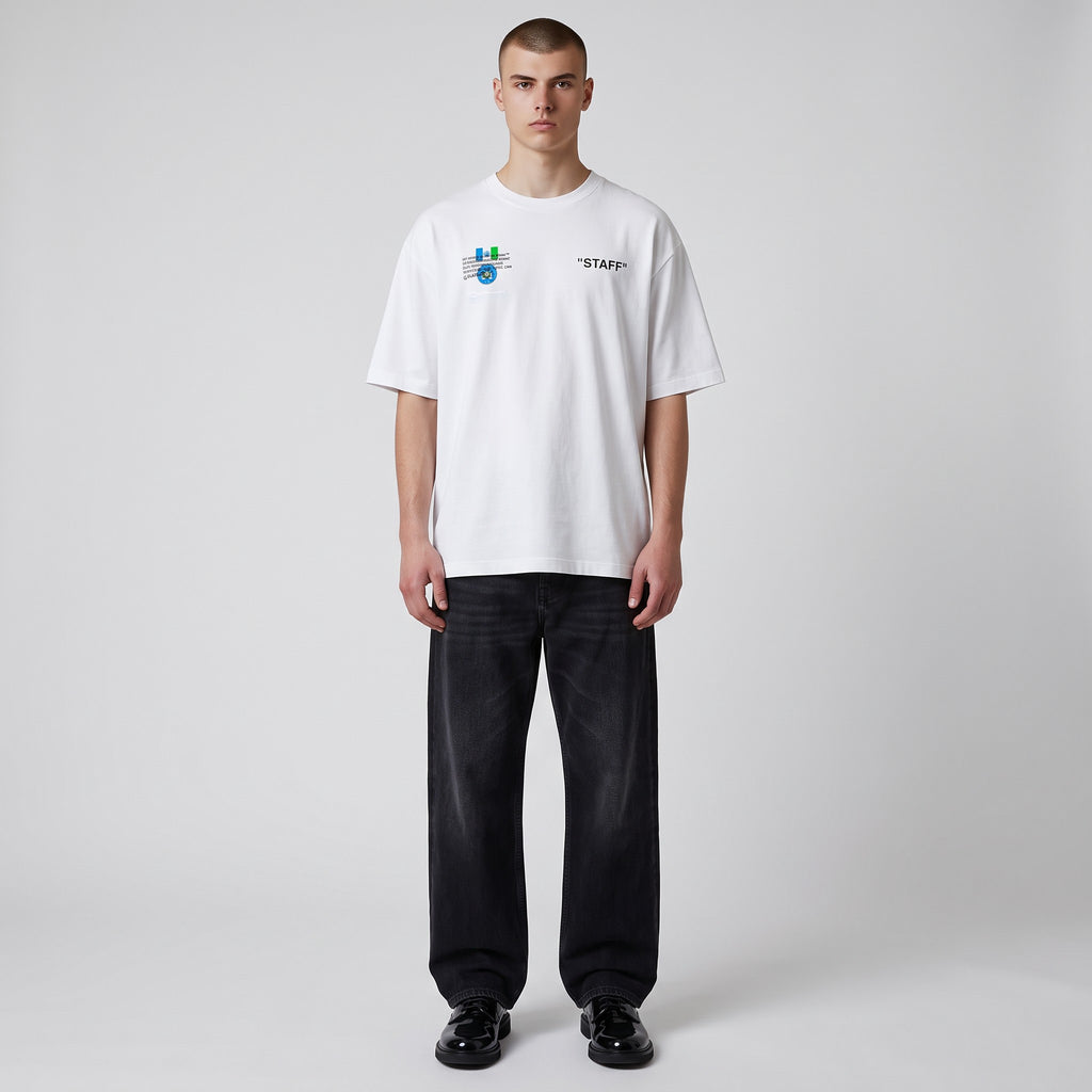 OFF WHITE X BRIGADE STAFF T-SHIRT WHITE