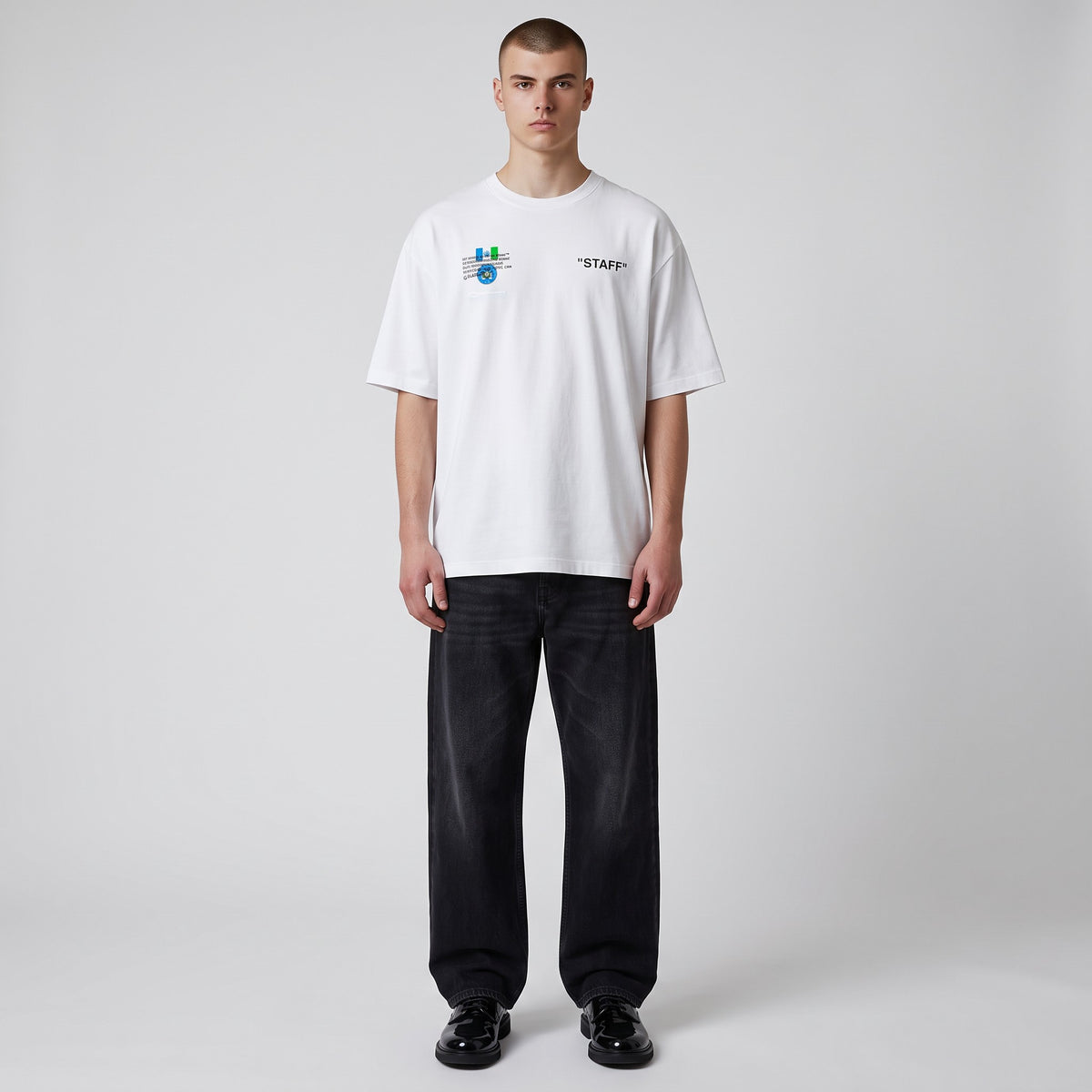 OFF WHITE X BRIGADE STAFF T-SHIRT WHITE