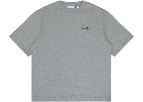 OFF WHITE PAINT SPLATTER ARROW DIAG T-SHIRT HEATHER GREY