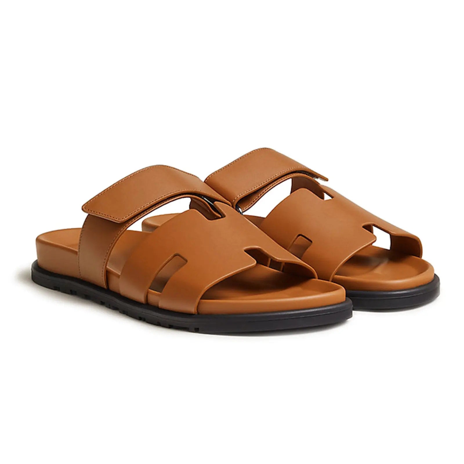 HERMES H ANTIGUAL SANDALS BROWN