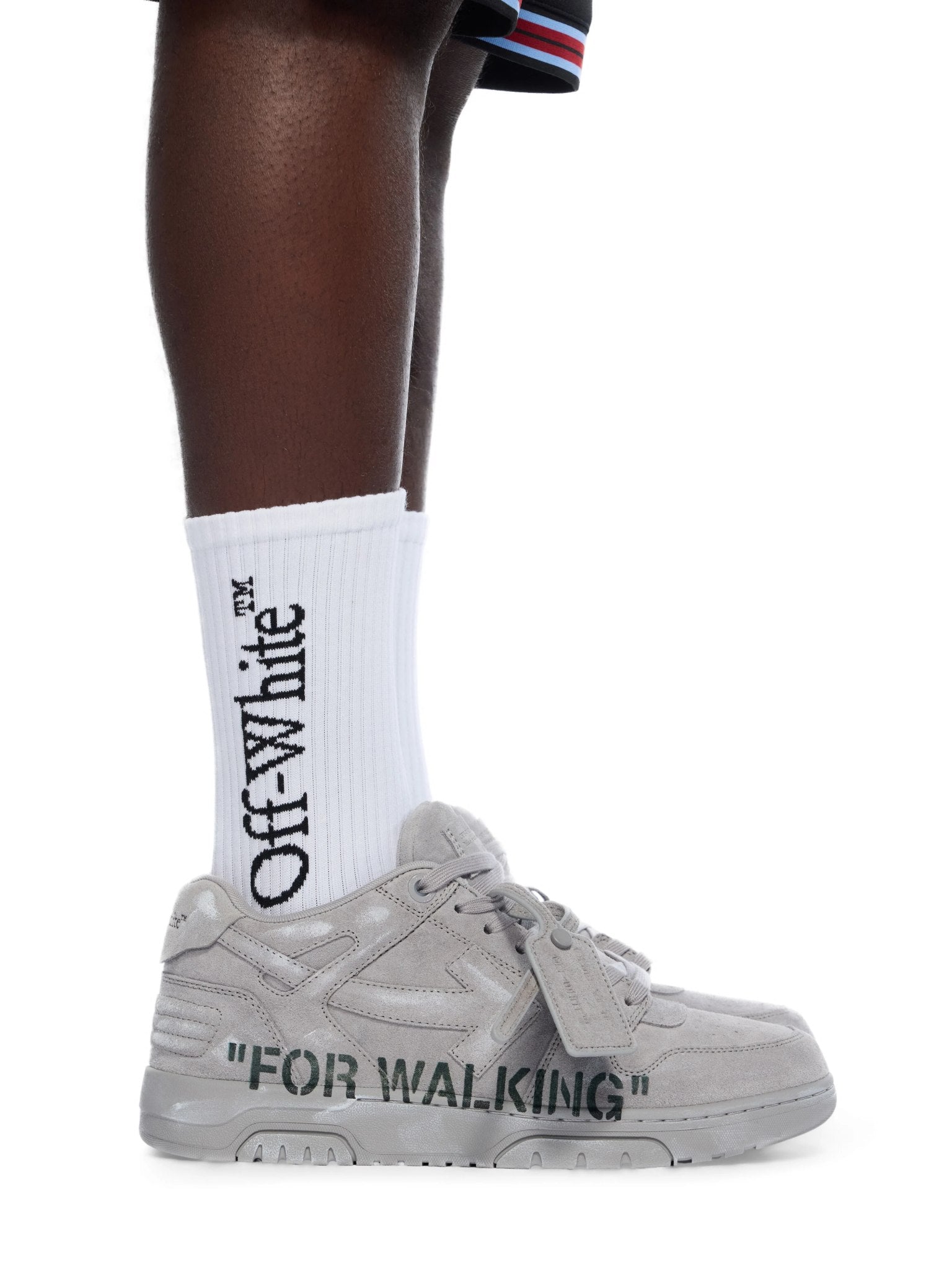 OFF WHITE OUT OF OFFICE FOR WALKING SUEDE SNEAKERS GREY