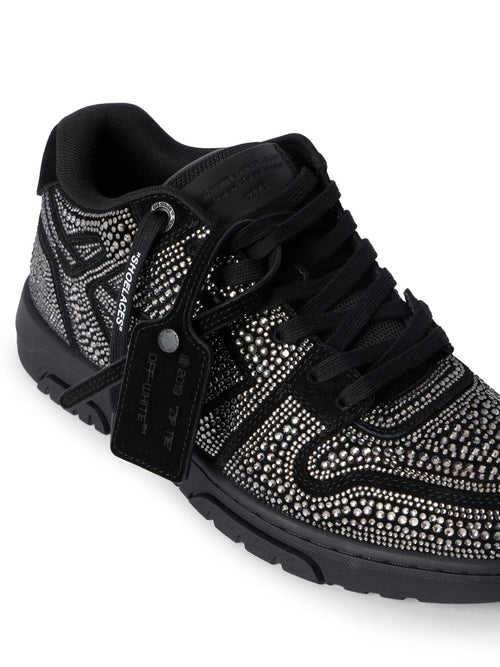 OFF-WHITE OUT OF OFFICE STRASS CRYSTAL EMBELLISHED BLACK