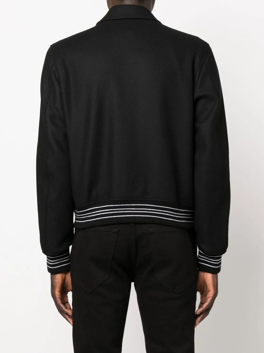 AMIRI BONES VARSITY BLACK JACKET