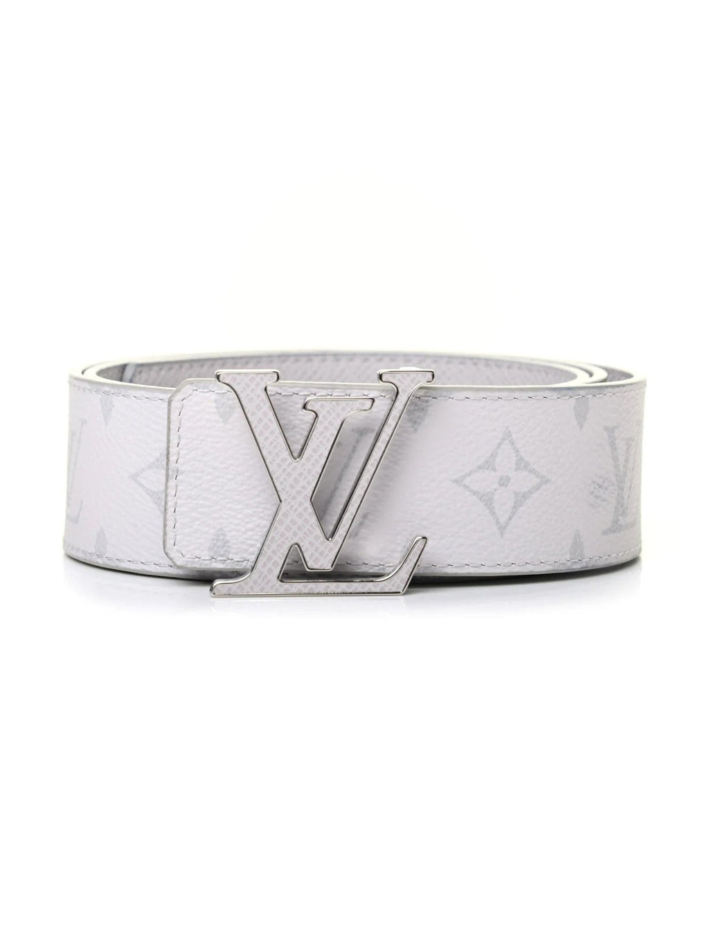 LOUIS VUITTON INITIALES WHITE MONOGRAM BELT
