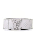 LOUIS VUITTON INITIALES WHITE MONOGRAM BELT