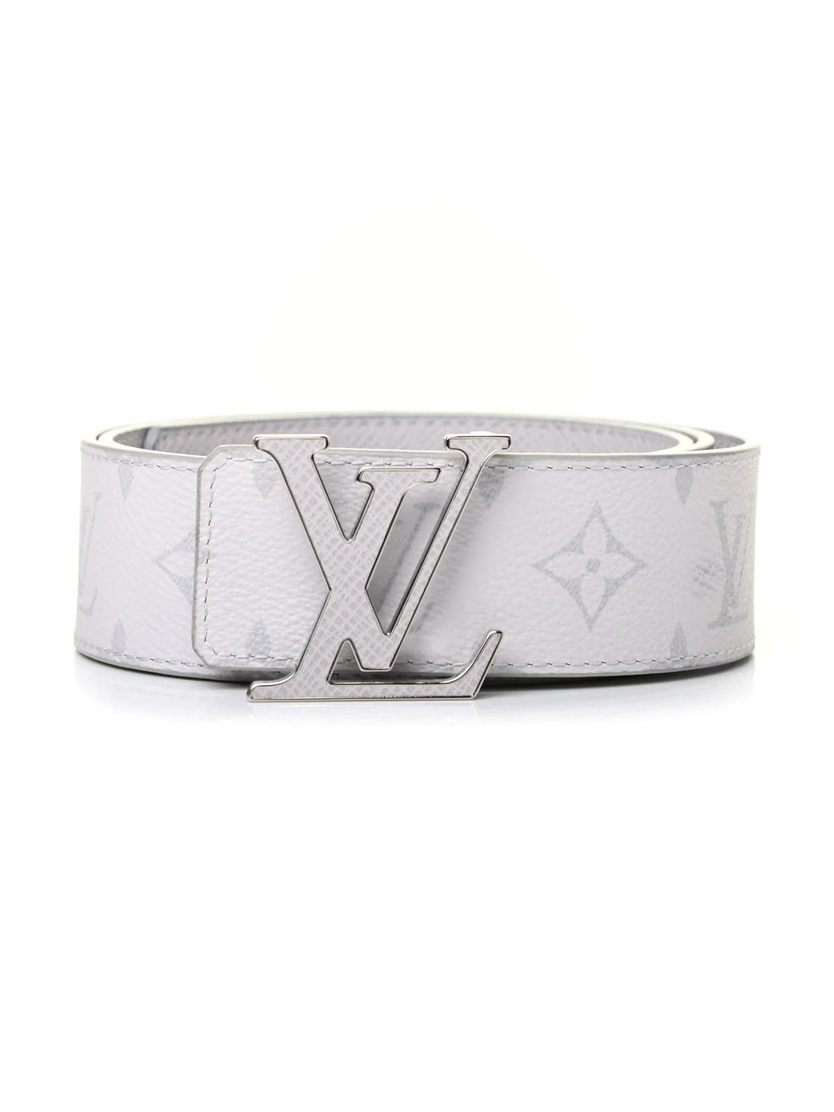 LOUIS VUITTON INITIALES WHITE MONOGRAM BELT