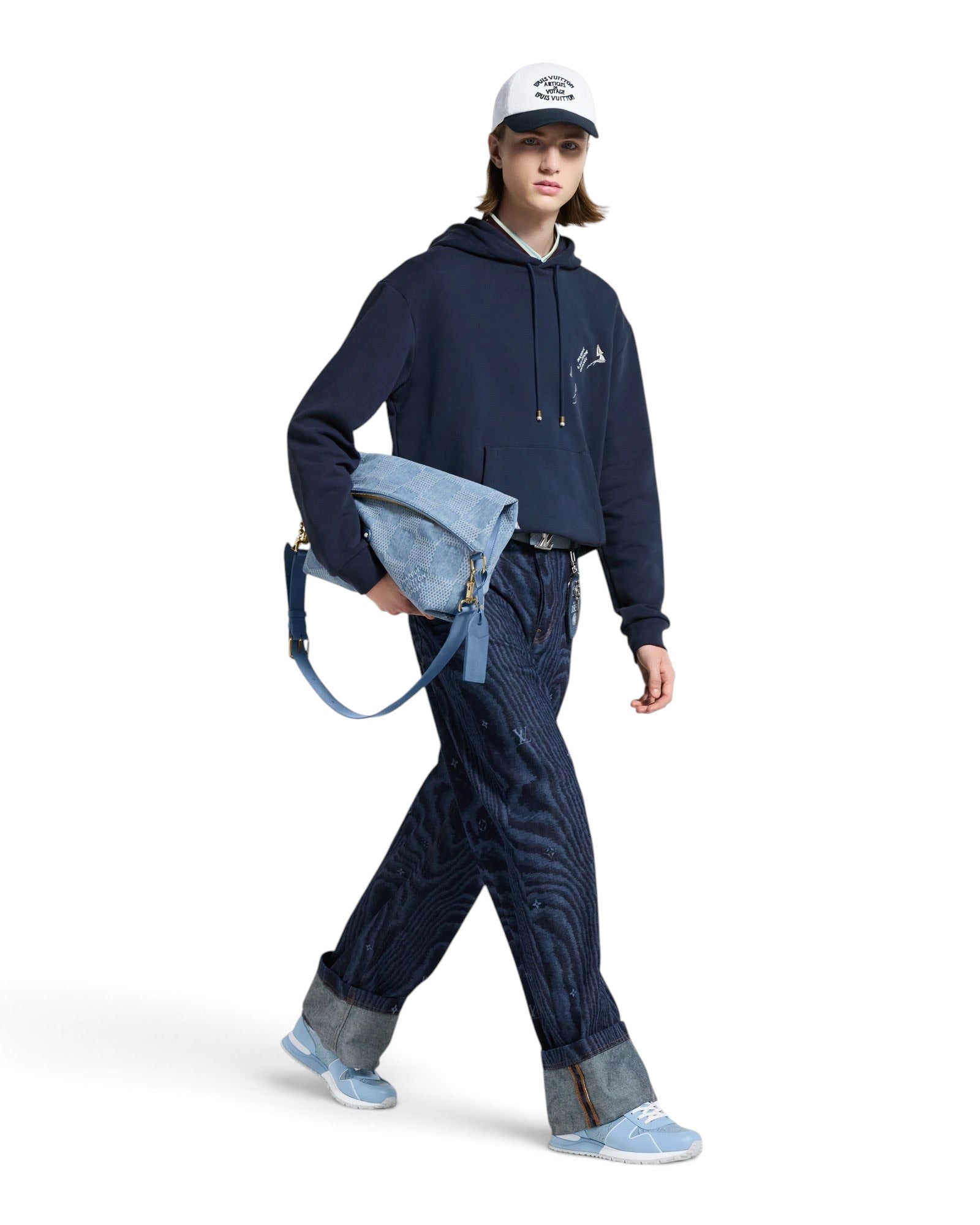 LOUIS VUITTON DEPOSE EMBROIDERY HOODIE NAVY