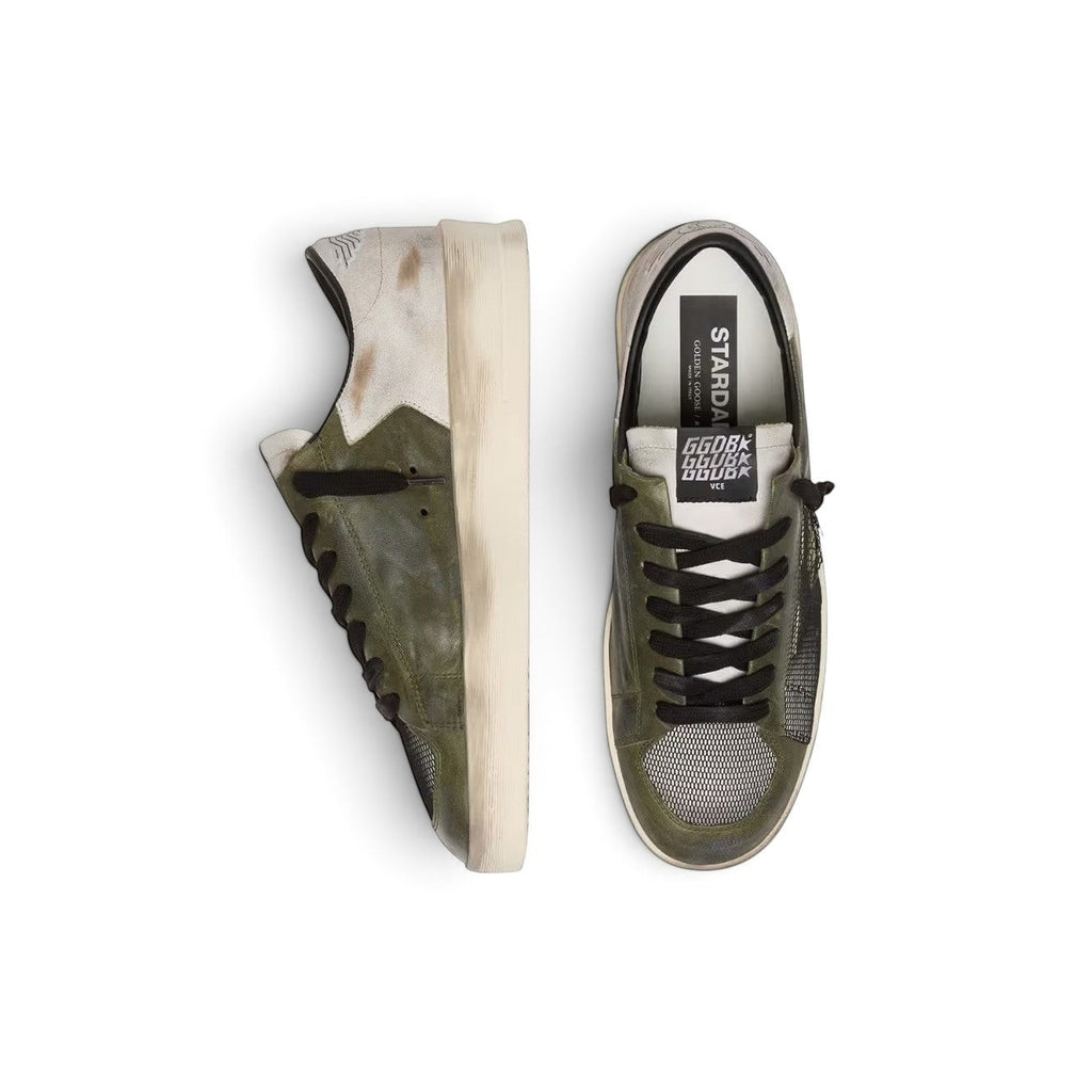 GOLDEN GOOSE STARDAN UNDER NET STAR OLIVE