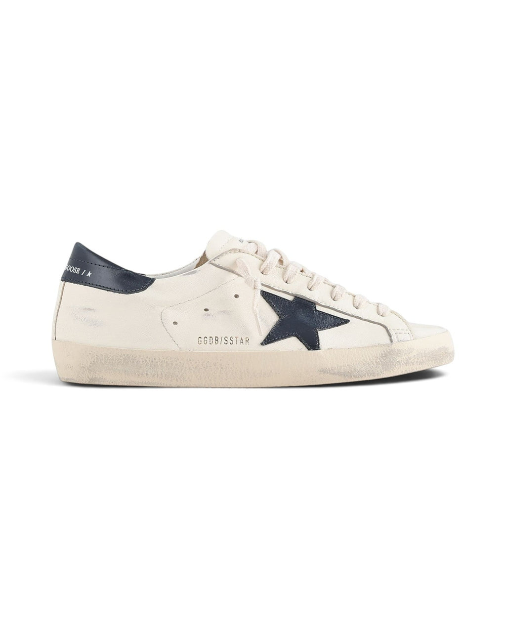 GOLDEN GOOSE HOMME SNEAKERS SUPERSTAR BEIGE BLEU NUIT
