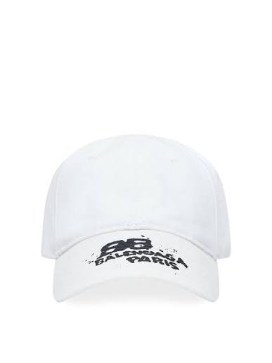 BALENCIAGA BB PARIS HAT WHITE