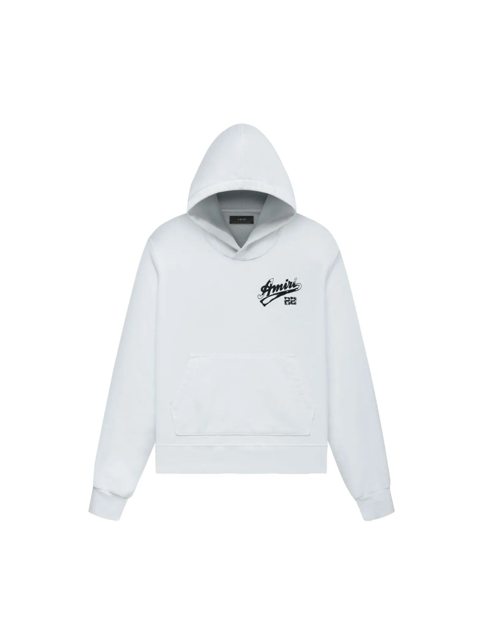AMIRI WHITE 22 DISTRESSED HOODIE
