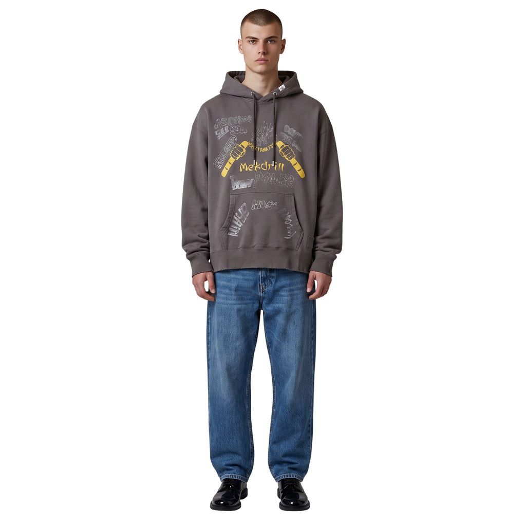 MAISON MIHARA YASUHIRO × MENDRILL DISTRESSED HOODIE BLACK