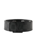 LOUIS VUITTON LV INITIALS GRAPHITE TRIPLE BLACK BELT
