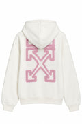 OFF WHITE SPRAY SWIZZLE HOODIE WHITE PINK