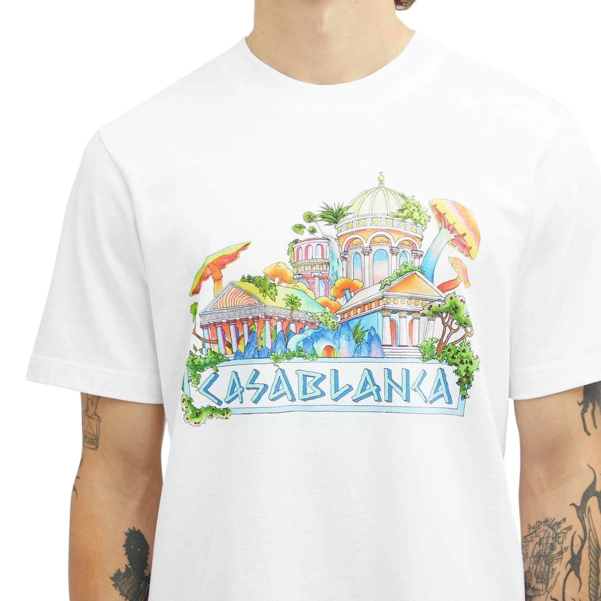 CASABLANCA THE ROAD TO KNOWLEDGE WHITE T-SHIRT