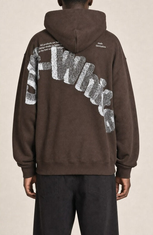 OFF WHITE SHARED BROWN HOODIE