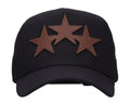 AMIRI 3 STAR TRUCKER HAT BROWN BLACK