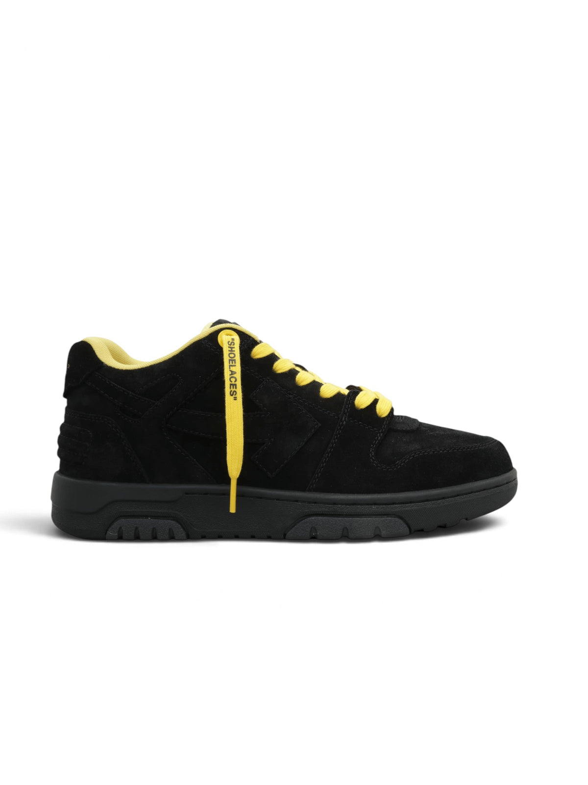 OFF WHITE OUT OF OFFICE BLACK YELLOW SUEDE