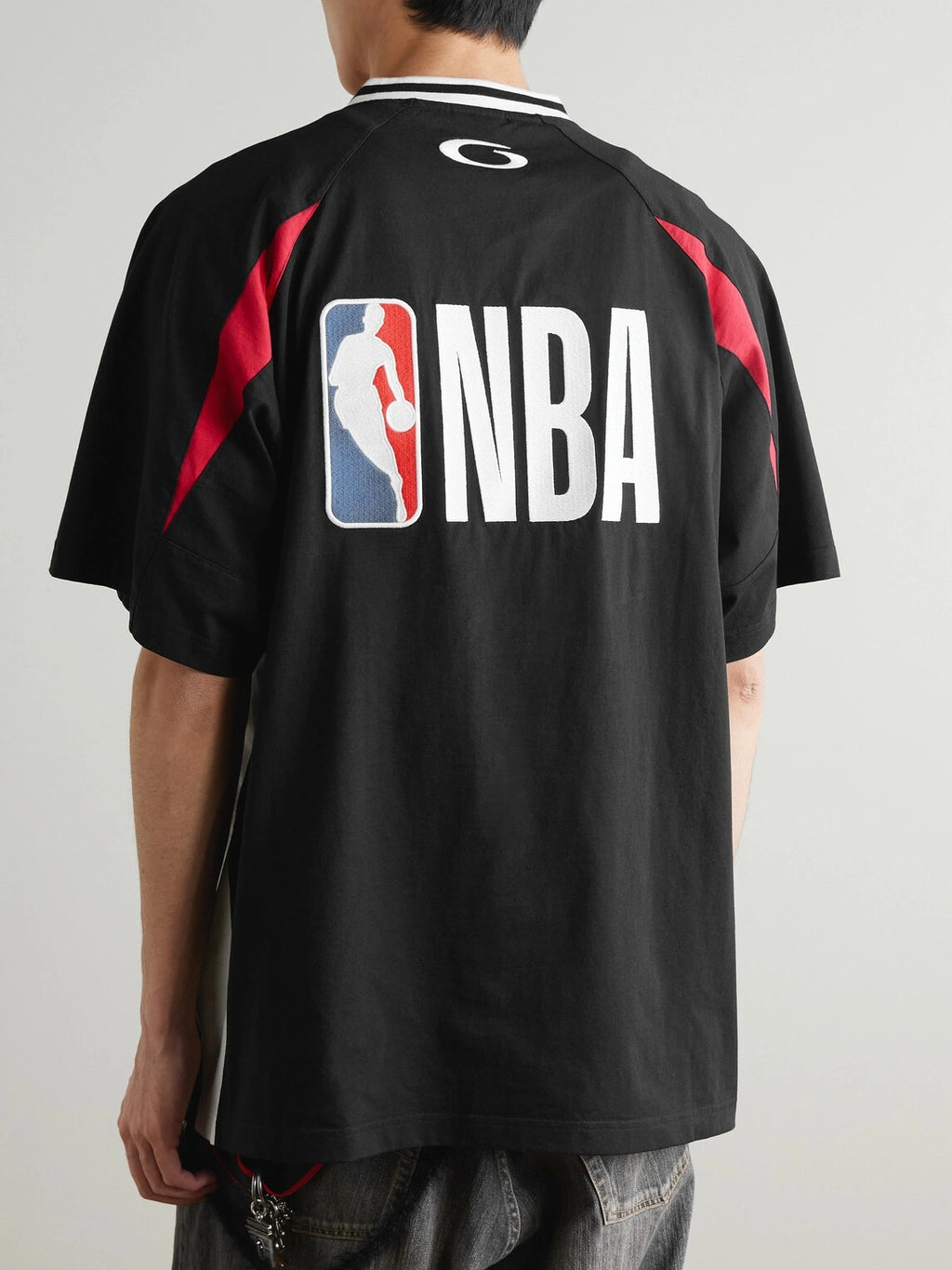 BALENCIAGA NBA OVERSIZE JERSEY BLACK
