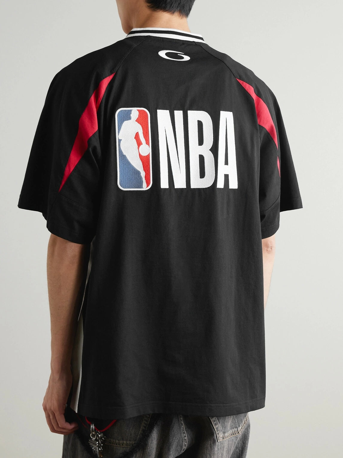 BALENCIAGA NBA OVERSIZE JERSEY BLACK