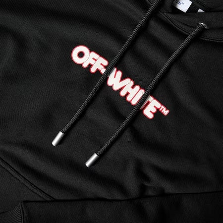 OFF-WHITE BLACK ROUND SKATE HOODIE