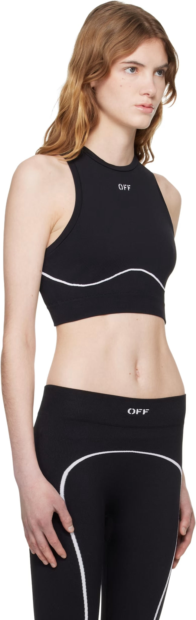 OFF-WHITE BLACK 'OFF' STAMP SEAMLESS TANK TOP