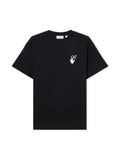 OFF WHITE SLIM FIT GRAPHIC T-SHIRT BLACK