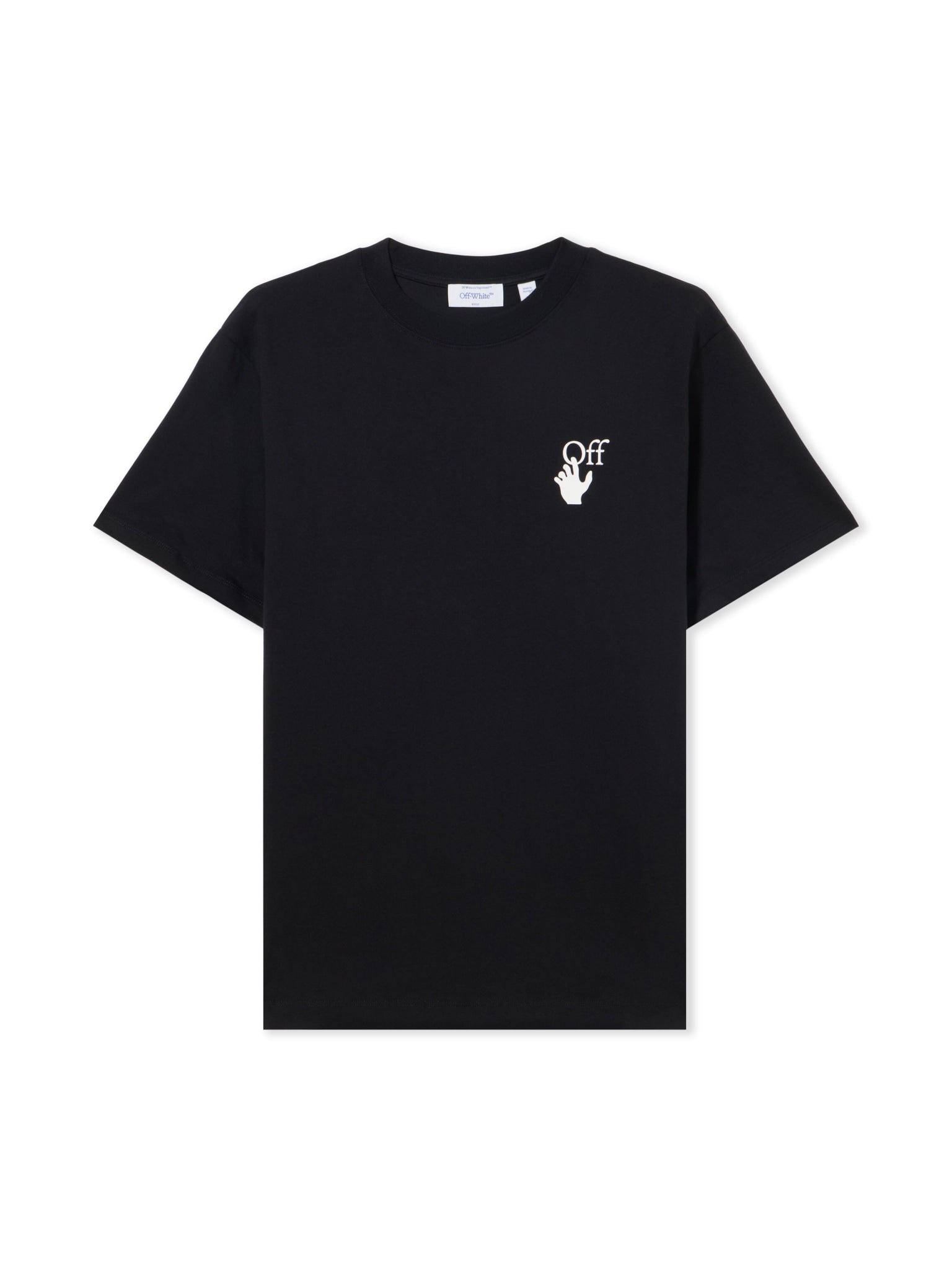 OFF WHITE SLIM FIT GRAPHIC T-SHIRT BLACK