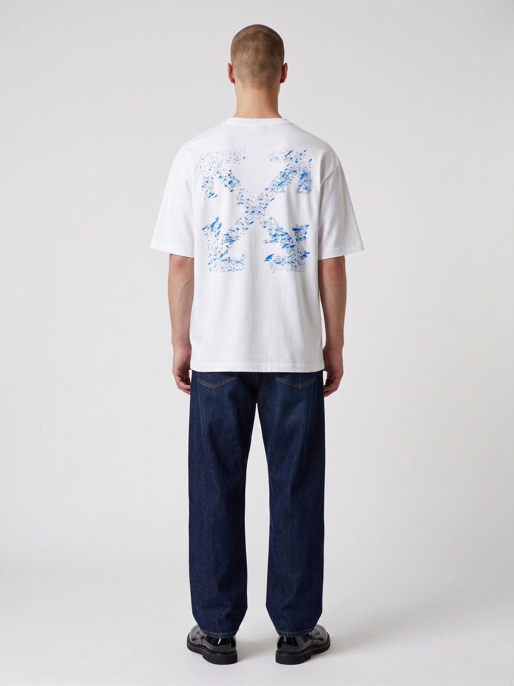 OFF WHITE PAINT SPLATTER ARROW DIAG T-SHIRT WHITE