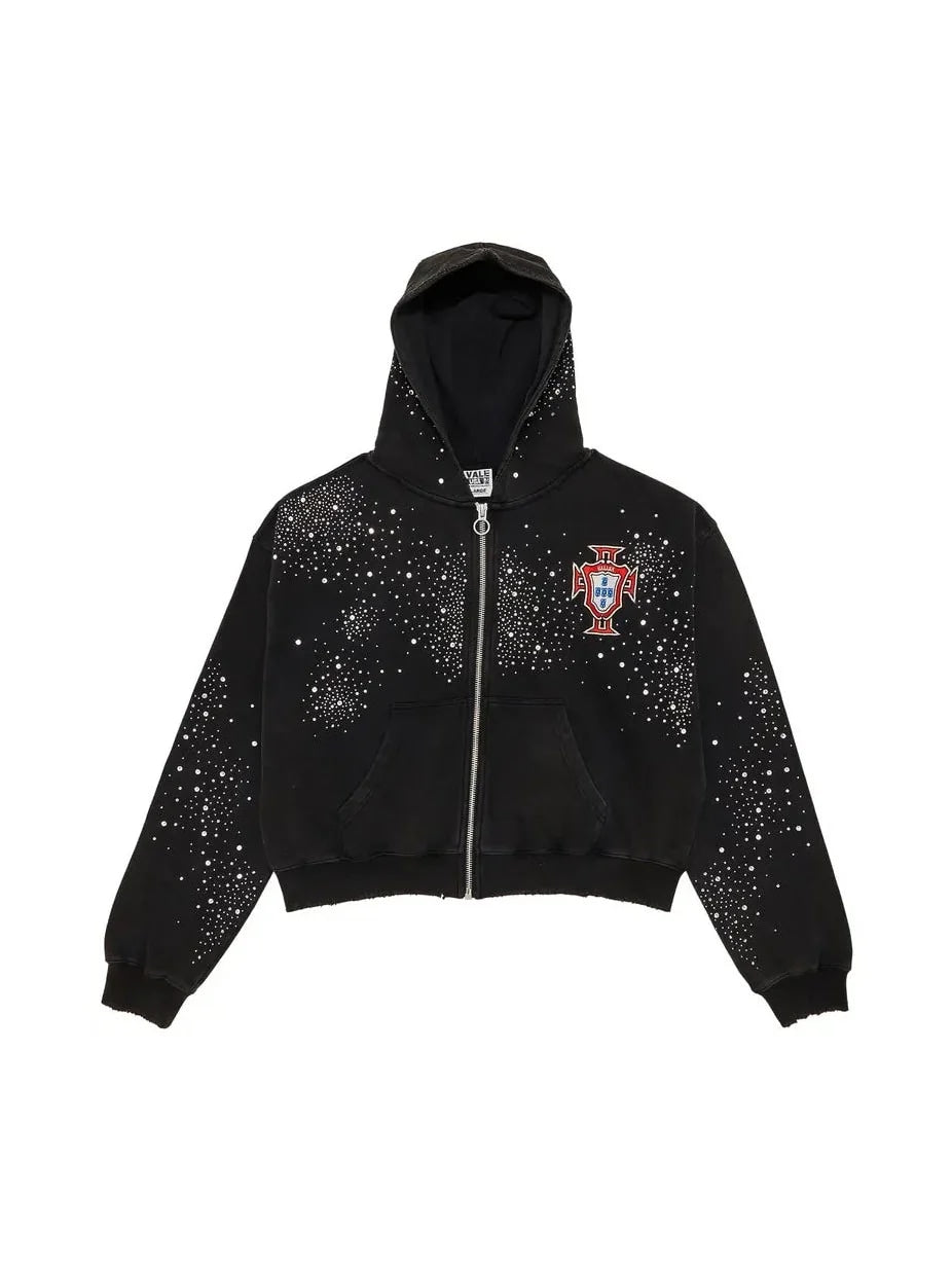 VALLEY FOREVER PLUTO CLUSTERED ZIP UP BLACK