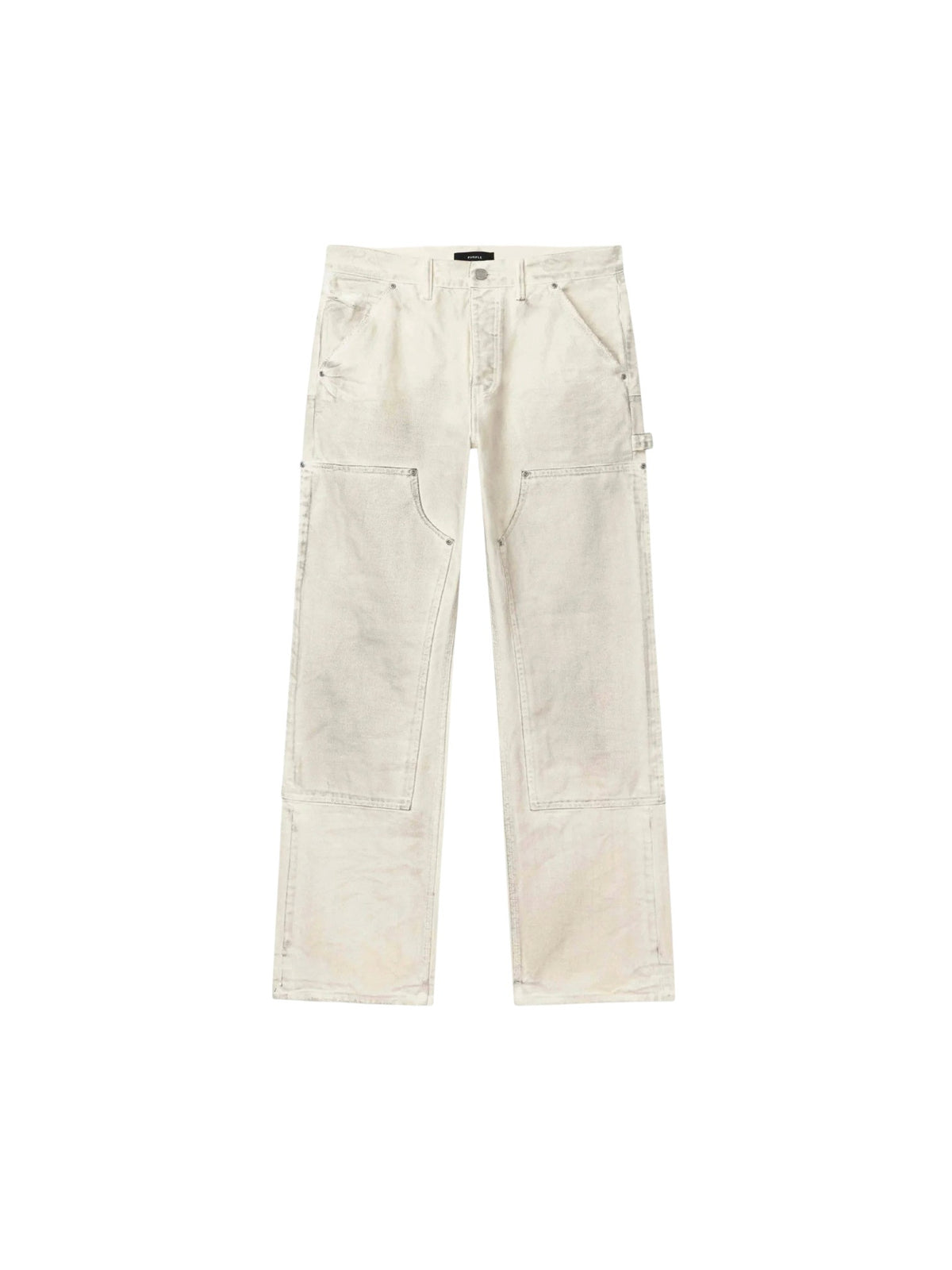 PURPLE BRAND WHITE CANVAS CARPENTER PANTS