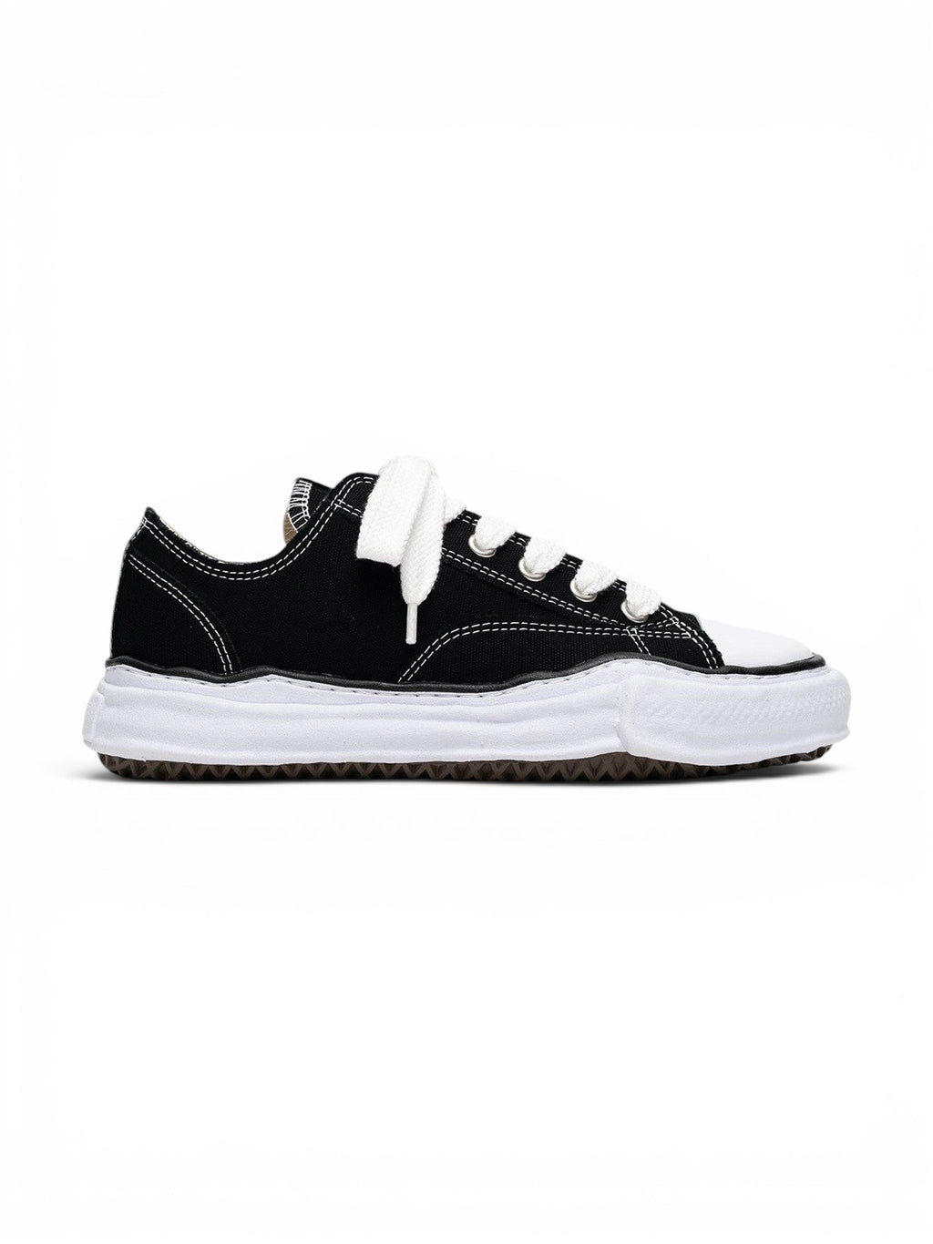MIHARA YASUHIRO PETERSON BLACK ORIGINAL SOLE CANVAS LOW