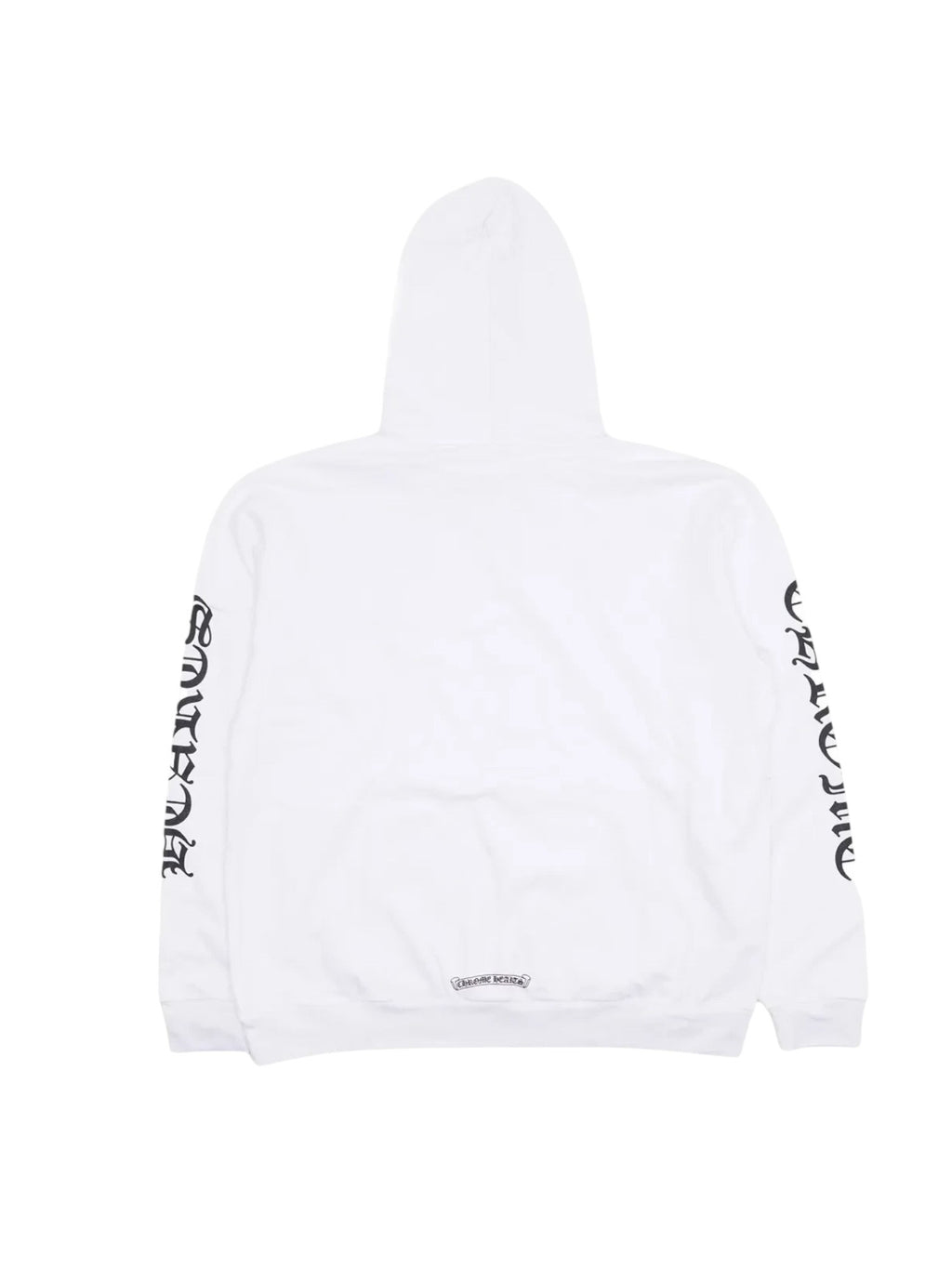 CHROME HEARTS VERTICAL LOGO WHITE HOODIE
