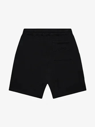 RHUDE EMBROIDERD LOGO BLACK SWEATSHORT