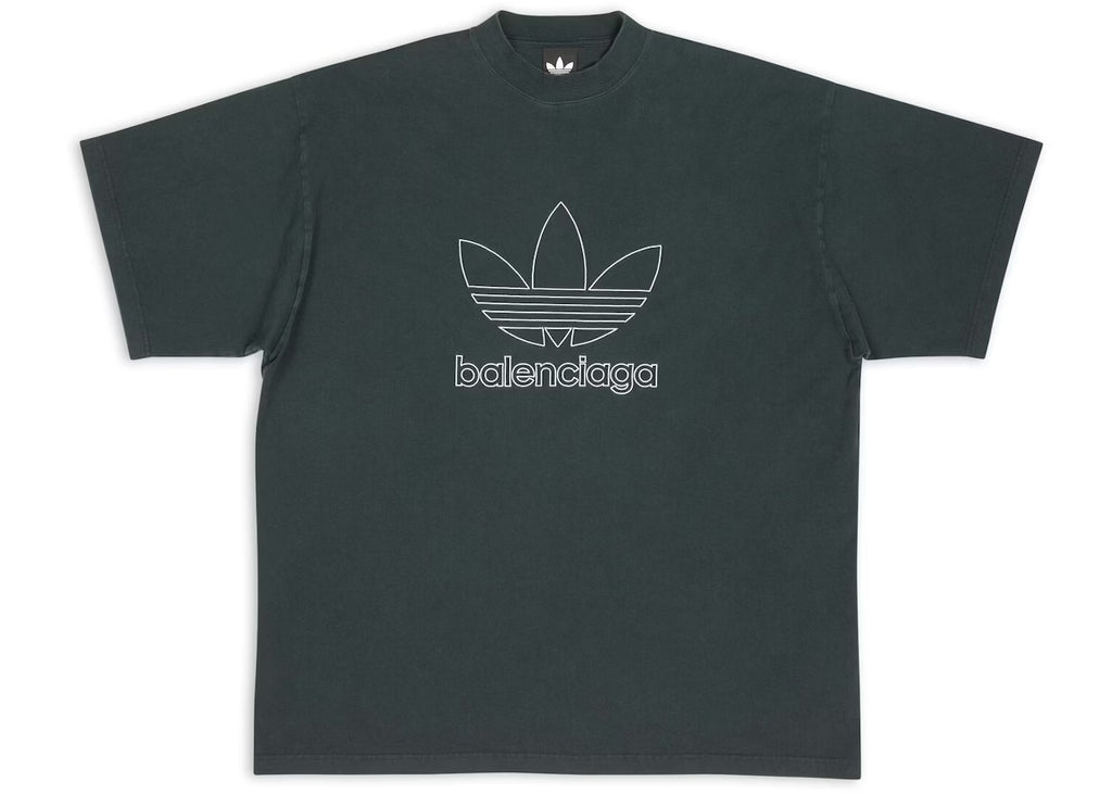 BALENCIAGA ADIDAS GREEN OVERSIZED T-SHIRT