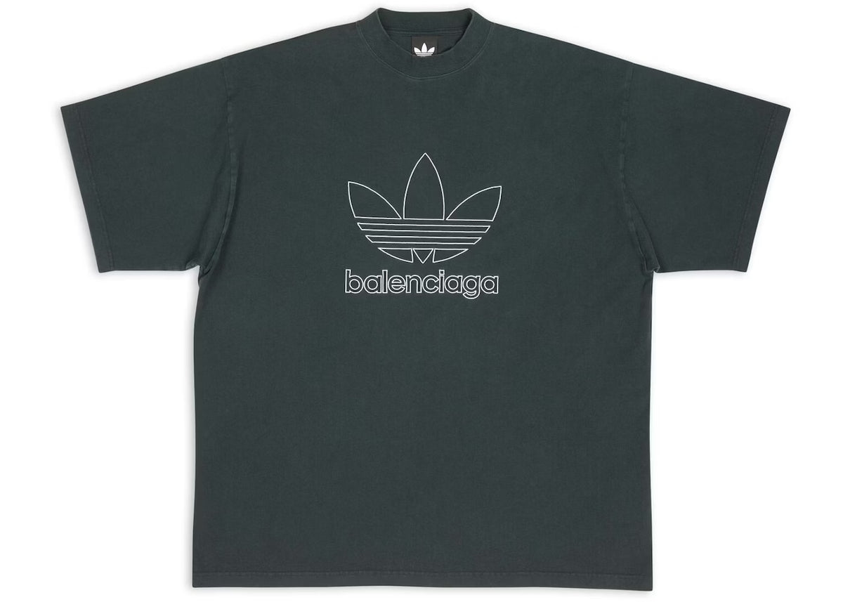 BALENCIAGA ADIDAS GREEN OVERSIZED T-SHIRT