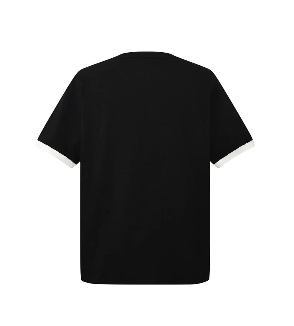 BIRTH OF ROYAL CHILD PEARL PATCHWORK T-SHIRT BLACK