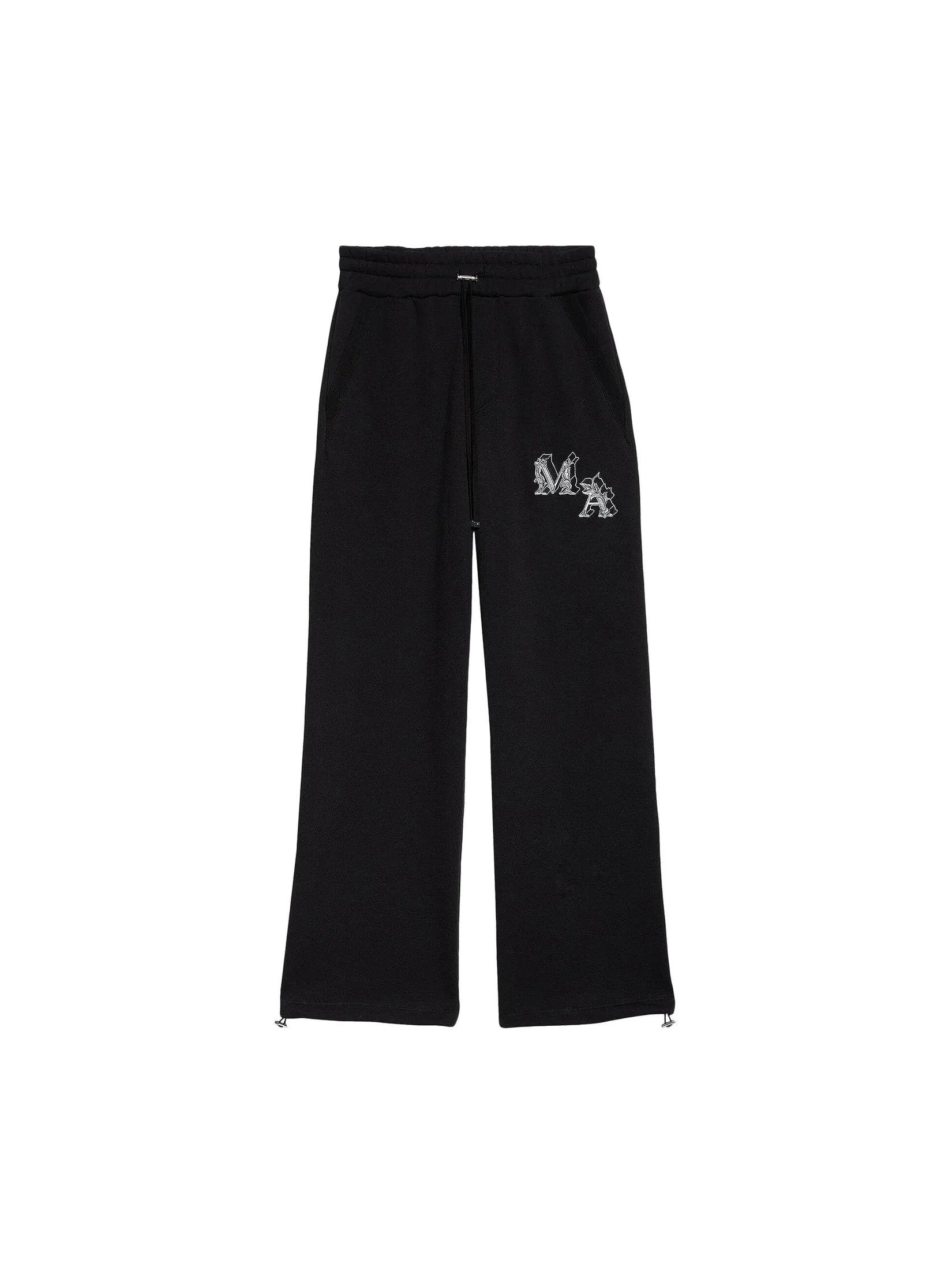 AMIRI BLACK & WHITE ANGEL LOGO SWEATPANTS