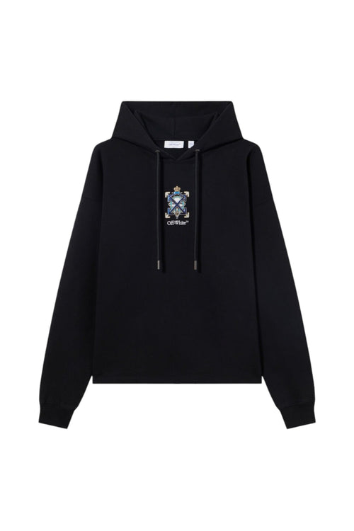 OFF WHITE JEWEL ARROW HOODIE LOOSE BLACK