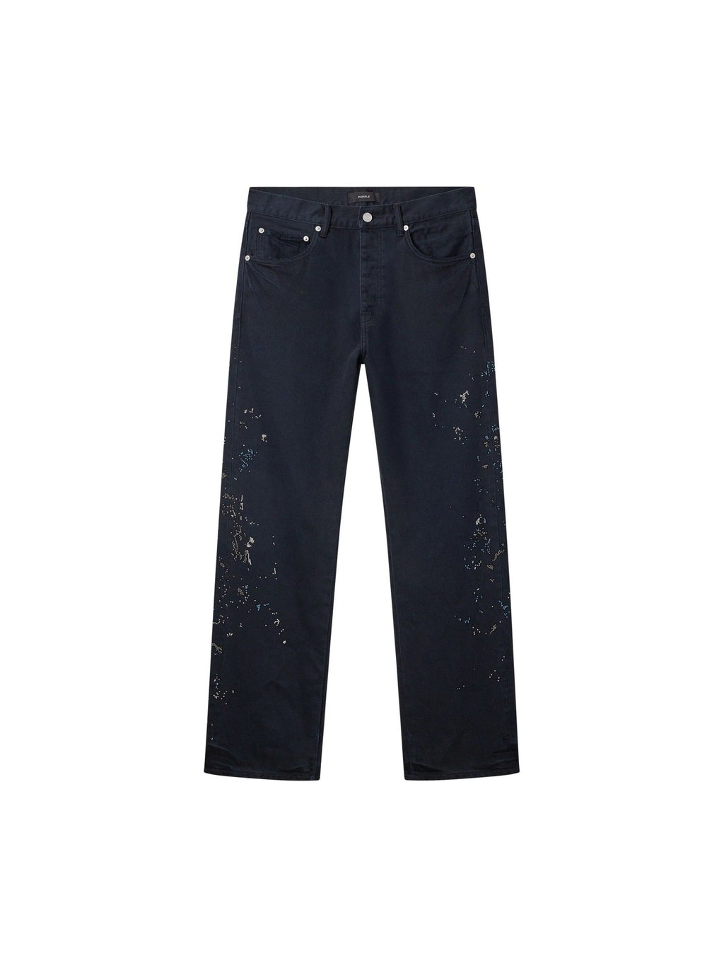 PURPLE BEADED SPLATTER P011 BLACK INK JEANS