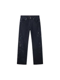 PURPLE BEADED SPLATTER P011 BLACK INK JEANS