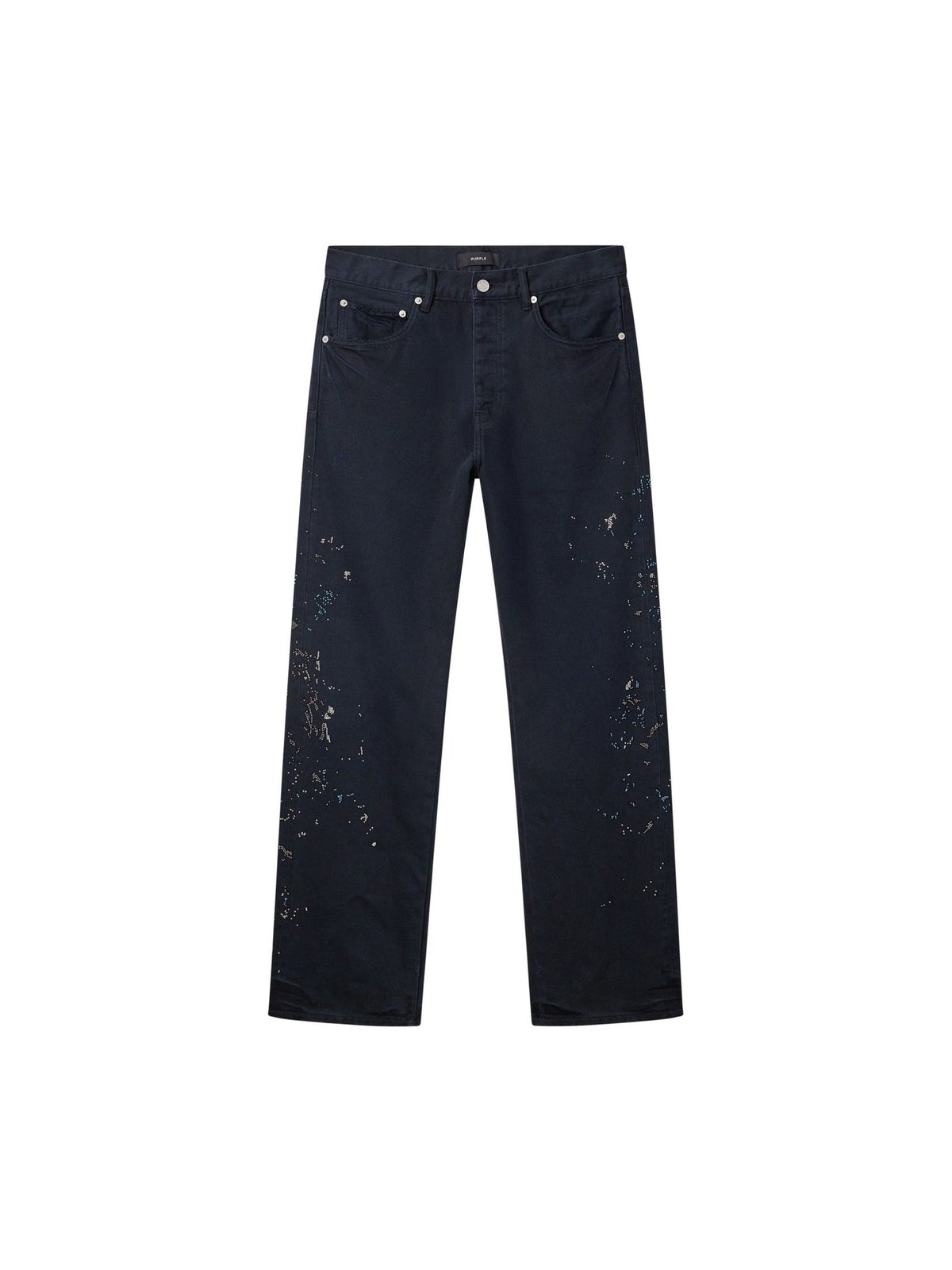PURPLE BEADED SPLATTER P011 BLACK INK JEANS