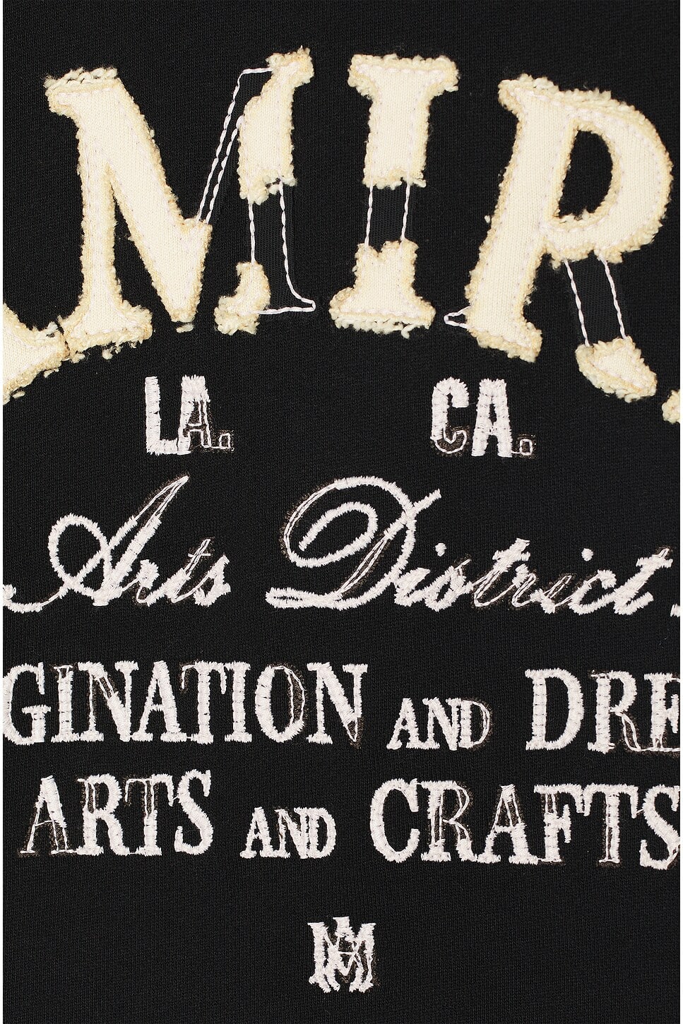AMIRI DISTRESSED ARTS DISTRICT HOODIE BLACK