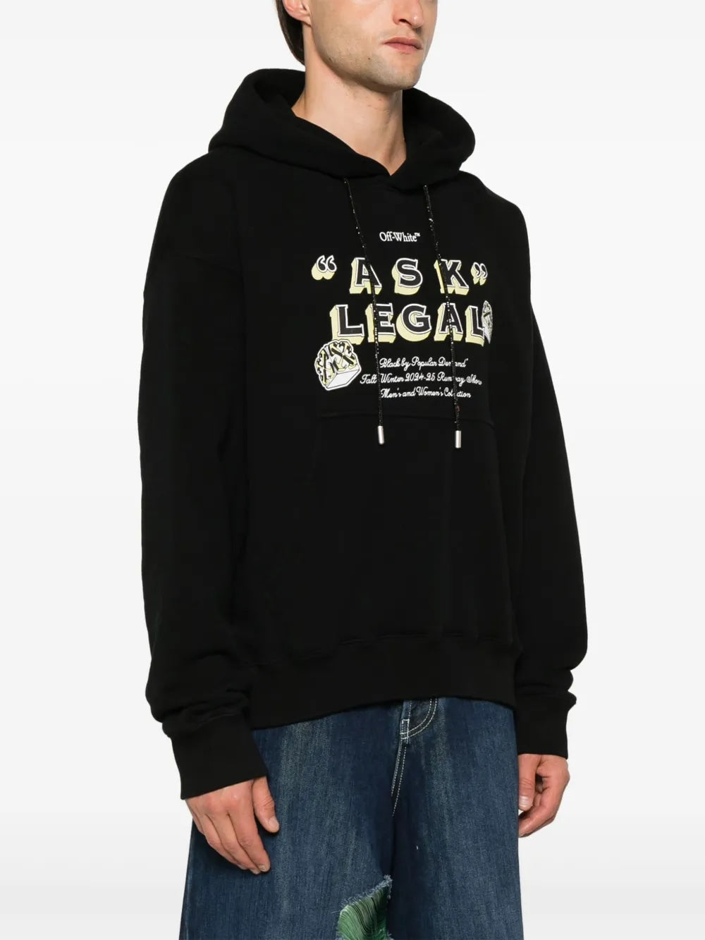 OFF-WHITE ARROW ASK LEGAL SKATE HOODIE