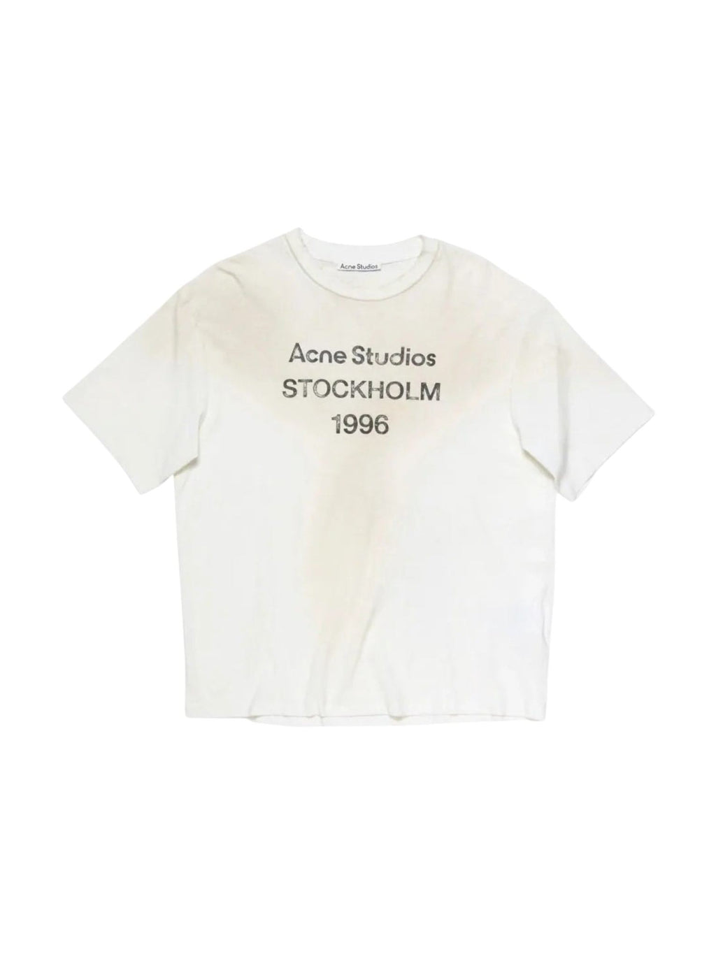 ACNE STUDIOS DUSTY WHITE SPRAYED 1996 LOGO T-SHIRT