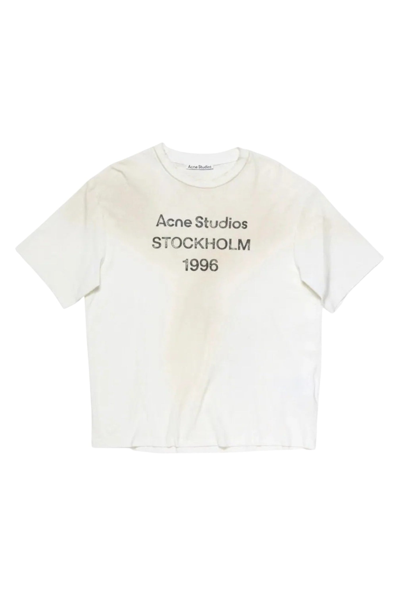 ACNE STUDIOS DUSTY WHITE SPRAYED 1996 LOGO T-SHIRT