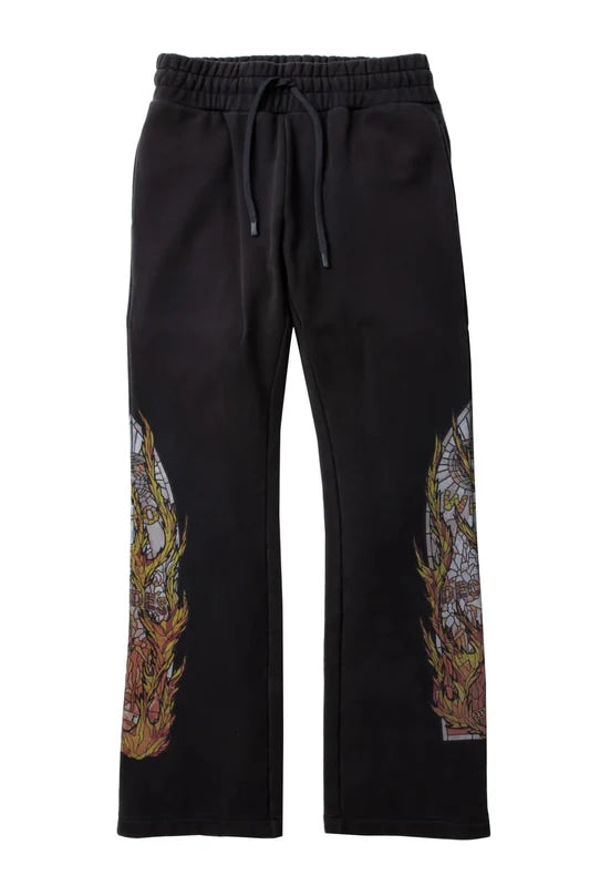 WHO DECIDES WAR HARDWARE CATHEDRAL SWEATPANTS BLACK