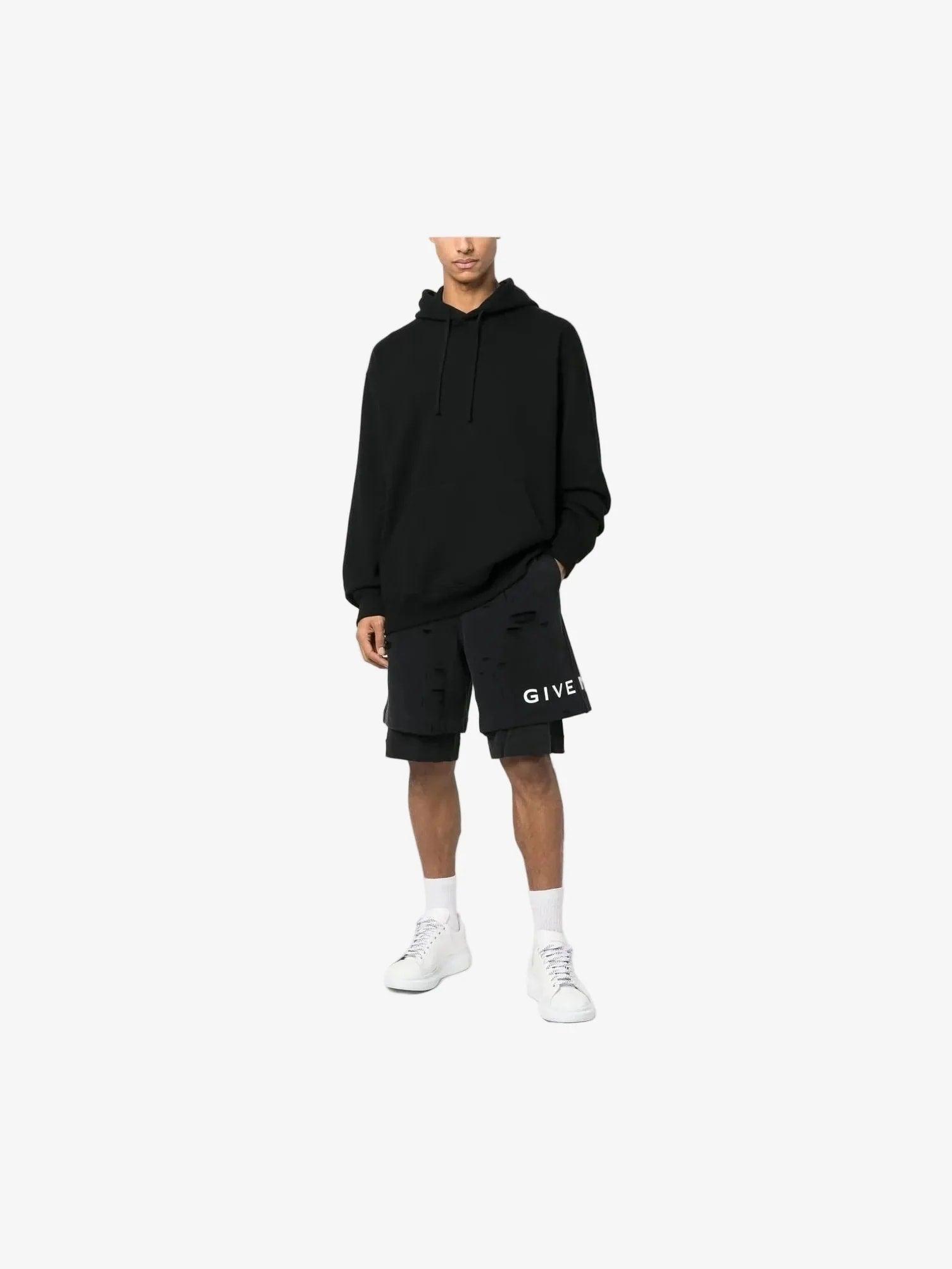 GIVENCHY CUTTED OUT SWEATSHORTS