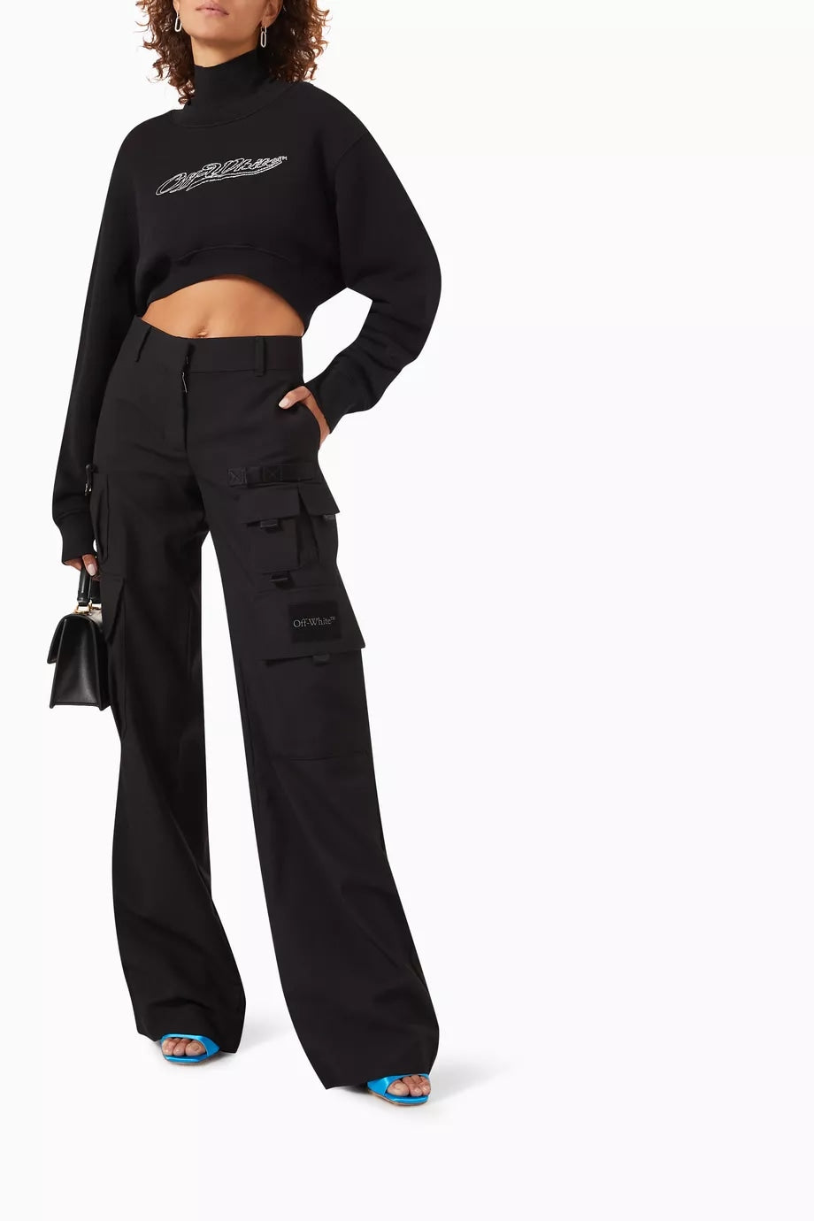 OFF-WHITE BLING CREWNECK BLACK WOMENS