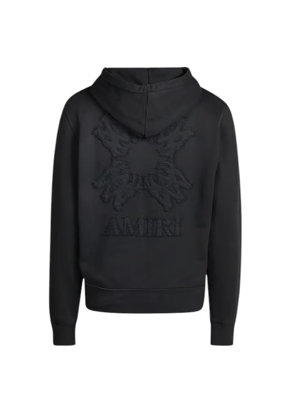 AMIRI QUAD BLACK ON BLACK ZIP UP
